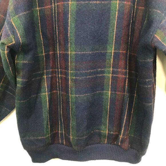 Retro Series by DSI Blue Green Plaid 100% Wool Retro Pullover - Picture 9 of 13